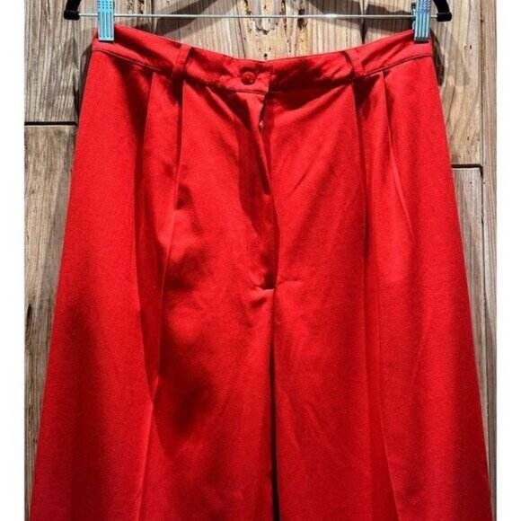 David Benjamin Womens XL Red Single-Breasted Trench Coat & Pant Set - Picture 10 of 14